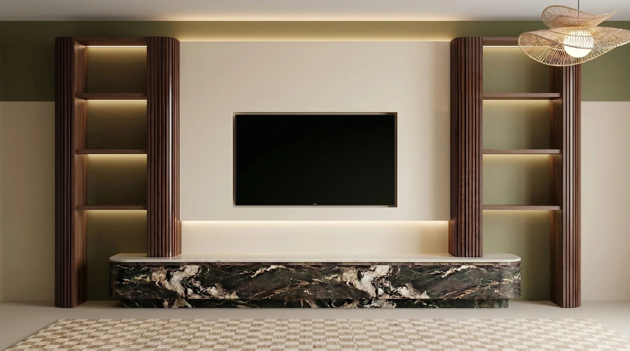 Bespoke media wall by LV Carpentry