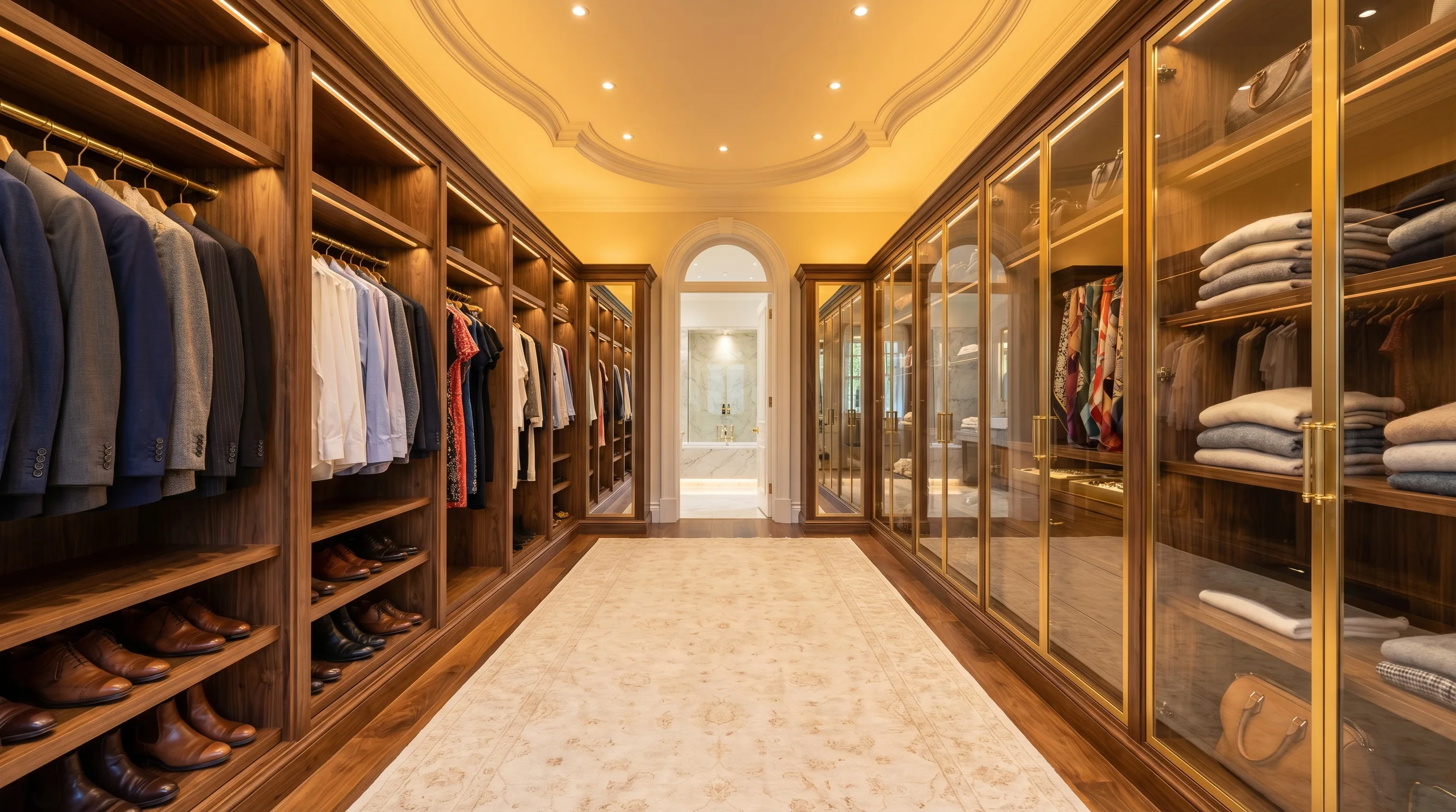 Bespoke fitted walk-in wardrobe London Surrey